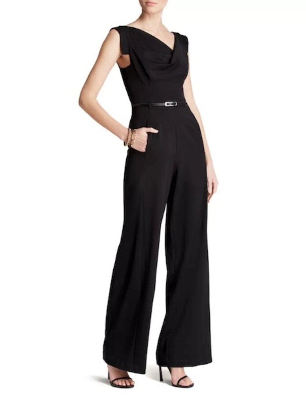 Black Halo Black Jackie O Wide Leg Jumpsuit